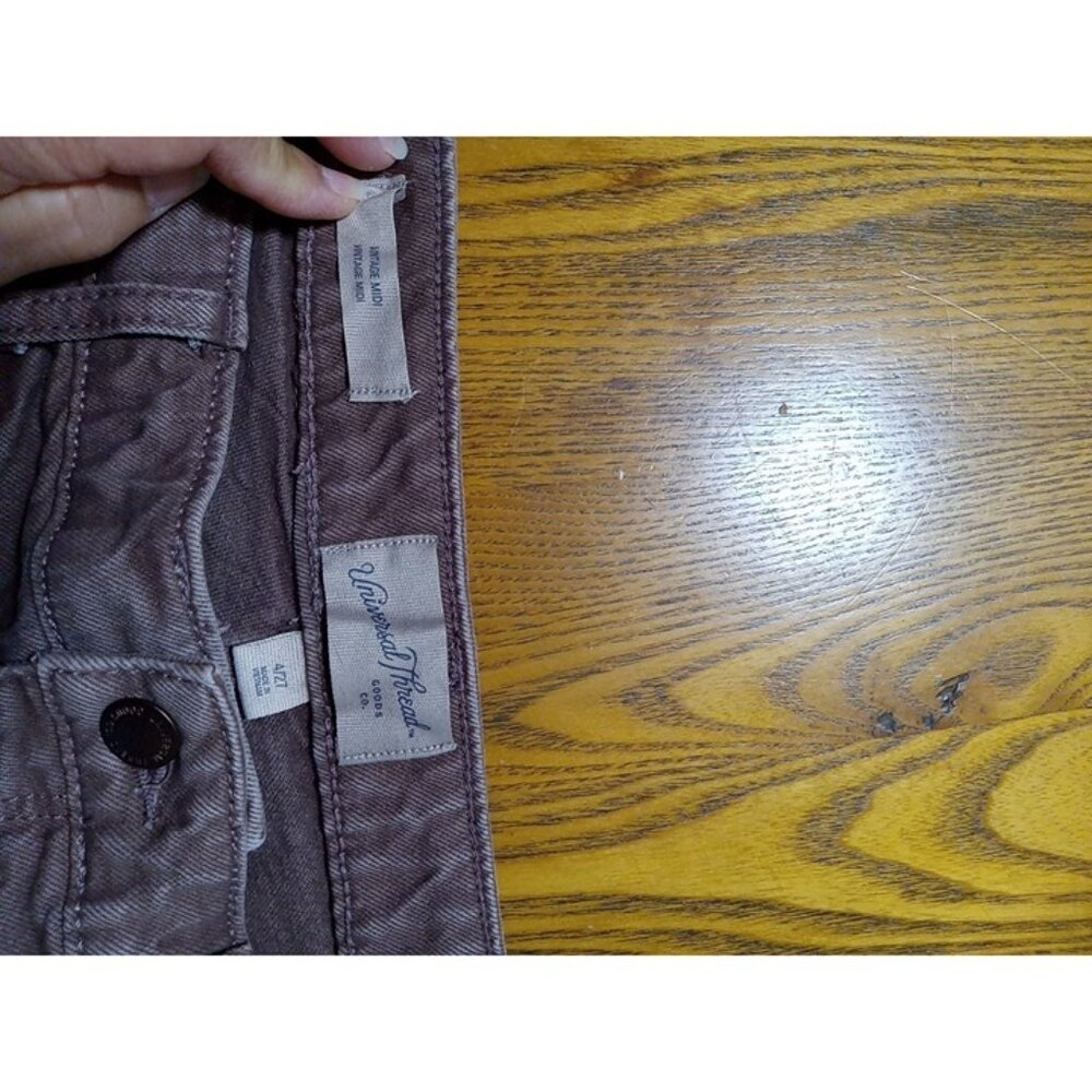 UNIVERSAL THREAD Jeans Shorts Womens  4 / 27 BROWN VINTAGE MIDI Preowned Denim - Picture 6 of 9